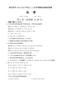 甘肃省兰州市西北师范大学附属中学2024-2025学年高二上学期11月月考 化学试题