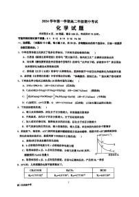广东省广州市南海中学2024-2025学年高二上学期期中考试+化学试题