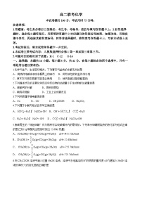 贵州省黔东南苗族侗族自治州2024-2025学年高二上学期11月期中考试 化学试题