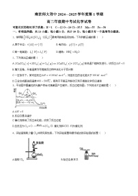 江苏省南京师范大学附属中学2024-2025学年高二上学期期中考试 化学试卷