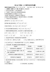 四川省广安市华蓥市华蓥中学2024-2025学年高一上学期11月期中化学试题