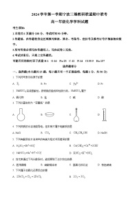 2025宁波三锋联盟高一上学期11月期中考试化学含解析