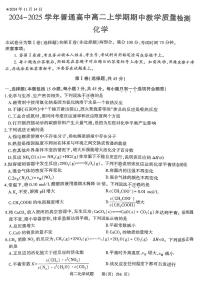 河南省信阳市2024-2025学年高二上学期11月期中化学试题