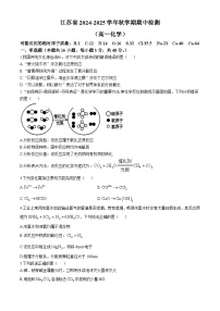 江苏省无锡市2024-2025学年高一上学期期中化学试卷