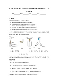 四川省2025届高三上学期八省适应性联考模拟演练考试（二）化学试题