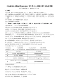 河北省衡水市桃城区2024～2025学年高三(上)三调考试化学试卷(含答案)