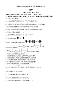 湖南省长沙市第一中学2024-2025学年高三上学期11月月考化学试卷（Word版附答案）