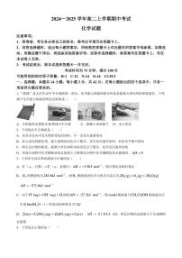 甘肃省酒泉市金塔县等4地2024～2025学年高二(上)期中化学试卷(含答案)