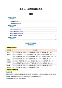 考点09  钠及其重要化合物（核心考点精讲精练）-2025年高考化学一轮复习讲练专题（新高考通用）（解析版）