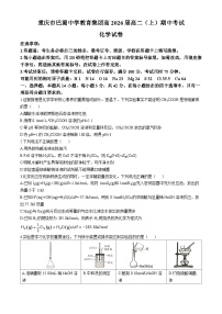 重庆市巴蜀中学校2024-2025学年高二上学期11月期中考试 化学试题
