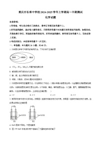 重庆市长寿中学2024-2025学年高一上学期11月期中考试化学试题