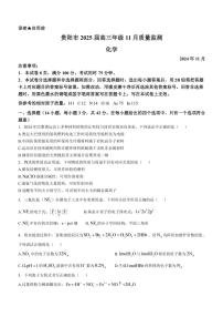 贵州省贵阳市2024～2025学年高三(上)11月质量监测化学试卷(含答案)