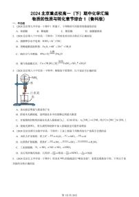 2024北京重点校高一（下）期中真题化学汇编：物质的性质与转化章节综合1（鲁科版）