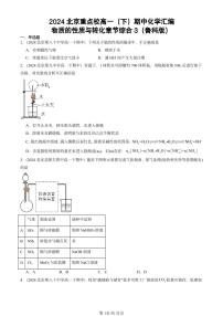 2024北京重点校高一（下）期中真题化学汇编：物质的性质与转化章节综合3（鲁科版）