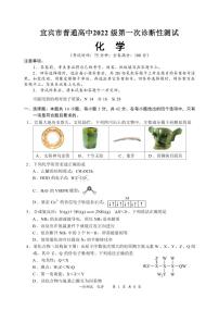 化学丨四川省宜宾市2025届高三上学期11月第一次诊断性考试（宜宾一诊）化学试卷及答案