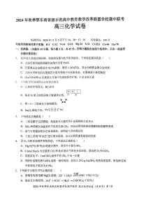 鄂东南2024年秋期中联考高三上学期11月化学试题