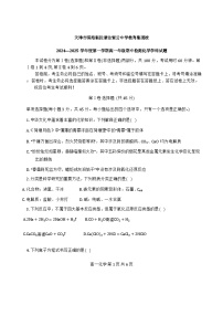 天津市滨海新区塘沽紫云中学2024-2025学年高一上学期11月期中化学试题