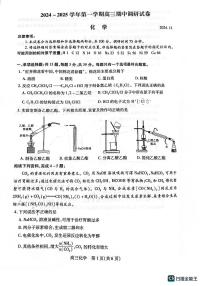 江苏省苏州市2024-2025学年高三上学期期中调研考试化学试卷（PDF版，含答案）