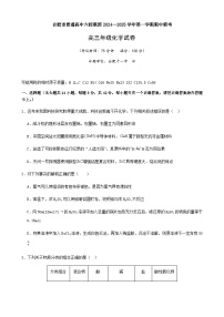 安徽省合肥市普通高中六校联盟2025届高三上学期期中联考化学试题含答案