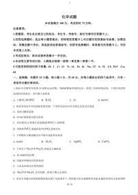 四川省内江市第一中学2024～2025学年高一(上)期中化学试卷(含答案)