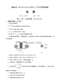 甘肃省嘉峪关市第一中学2024-2025学年高二上学期12月月考化学试题