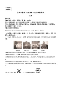 四川省自贡市2024-2025学年高三上学期第一次诊断性考试化学试题（Word版附答案）