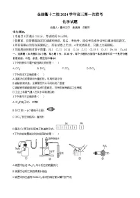 浙江省金丽衢十二校2024-2025学年高三上学期第一次联考化学试题（Word版附答案）