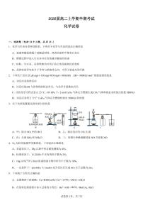 四川省眉山市丹棱县丹棱中学校2024-2025学年高二上学期11月期中化学试题