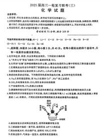 2025百师联盟高三(上)一轮复习联考（三）化学试题及答案