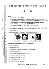 安徽省蚌埠市固镇县毛钽厂实验中学2024-2025学年高一上学期12月月考 化学试题