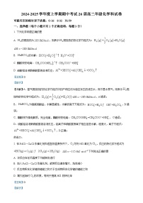 辽宁省鞍山市第一中学2024-2025学年高二上学期期中考试 化学试卷（解析版）-A4