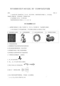 2024～2025学年四川省德阳市高三(上)第一次诊断考试化学试卷(含答案)