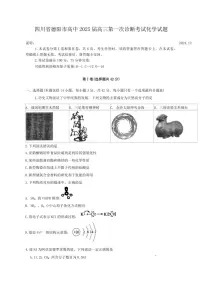 2024～2025学年四川省德阳市高三(上)第一次诊断考试化学试卷(含答案)