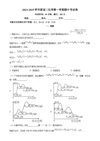 上海市陆行中学2024-2025学年高三上学期期中考试 化学试卷（解析版）-A4