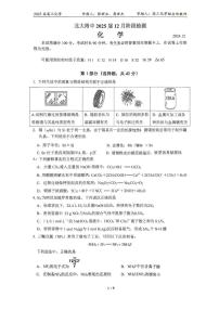 北京市北京大学附属中学2024-2025学年高三上学期12月月考 化学试题
