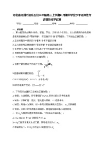 河北省沧州市运东五校2025届高三上学期11月期中学业水平选择性考试模拟化学试卷(含答案)