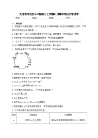 天津市河北区2025届高三上学期11月期中考试化学试卷(含答案)