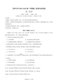 广东省深圳市宝安区深圳市龙华中学2024-2025学年高二上学期12月期中化学试题