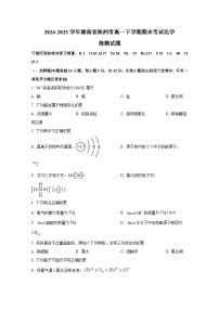 2024-2025学年湖南省株洲市高一下学期期末考试化学检测试题（含解析）