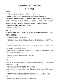 河北省保定市六校2024-2025学年高一上学期11月期中考试 化学试题（解析版）-A4
