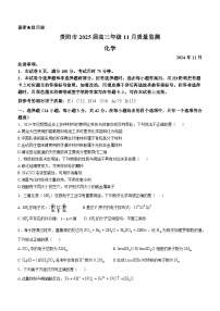 2025贵阳高三上学期11月质量监测化学试卷含答案