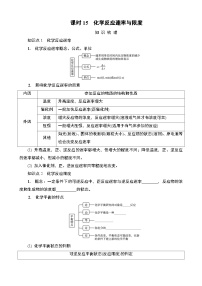 江苏省2025年1月普通高中学业水平合格性化学考试 导学案  课时15　化学反应速率与限度