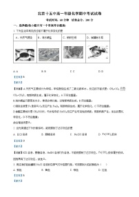 北京市第十五中学2024-2025学年高一上学期期中考试 化学试题（解析版）-A4