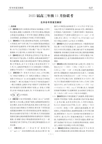 广东省衡水金卷2024-2025学年高三上学期11月联考化学试卷（PDF版附解析）
