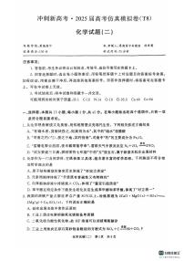 湖北省2025届高三上学期冲刺新高考·仿真模拟卷（T8）化学试题（二）