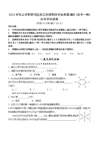 2024-2025学年上海市青浦区高三上学期高考一模化学试卷含答案