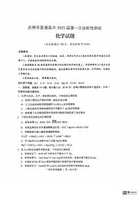 2025届四川达州高三上学期12月一模化学试题+答案