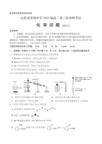 山东省实验中学2025届高三上学期第三次（月考）诊断考试化学试题