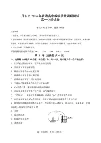 辽宁省丹东市2024-2025学年高一上学期12月教学质量调研测试化学试卷（PDF版附答案）