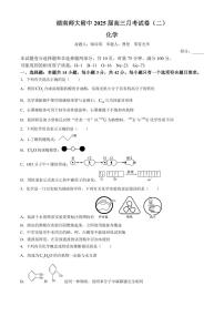 2025届湖南省”炎德英才“师大附中高三10月月考-化学试题+答案